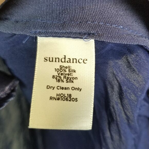 Sundance Blended Paths Silk Velvet Blouse Sz XS Quiet Luxury Holiday Whimsigoth - Picture 8 of 9